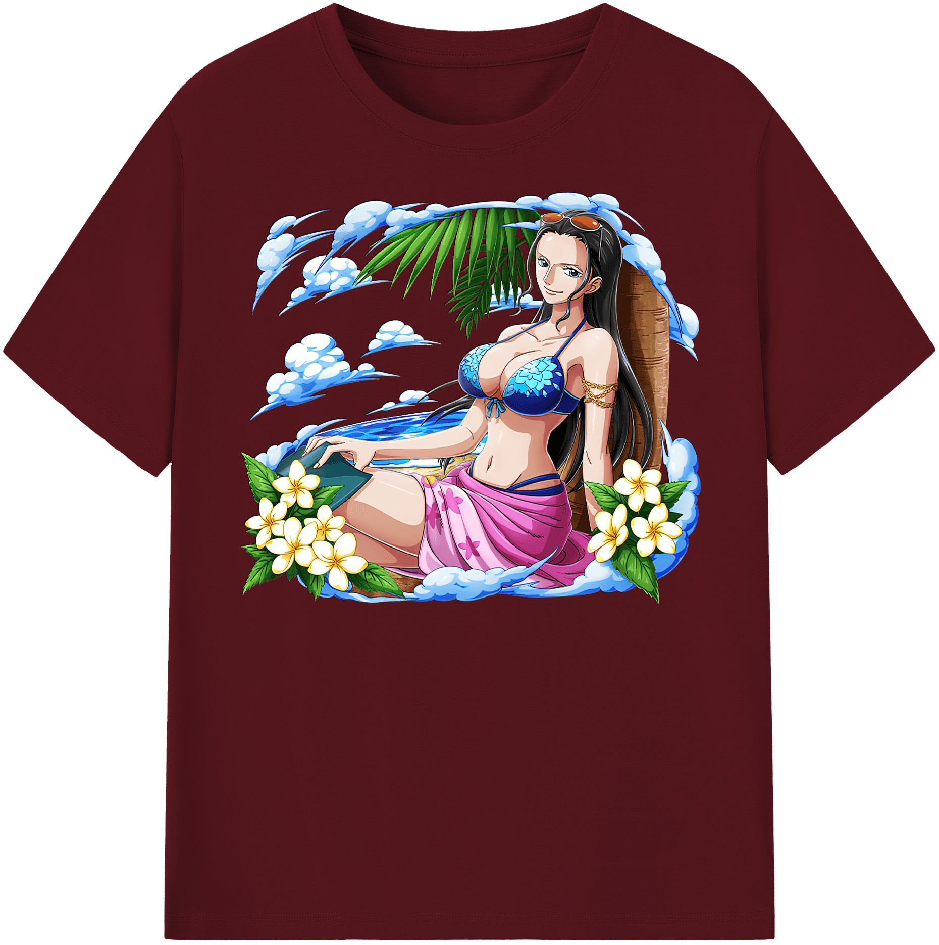 ワンピース ニコ・ロビン ONE PIECE Nico Robin 綿100％半袖Tシャツ（フロントプリント）